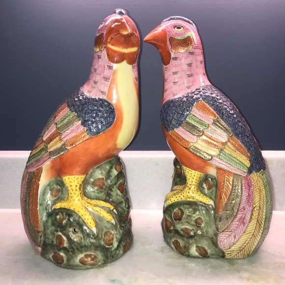 VTG XL Chinoiserie Birds - Picture 2 of 10